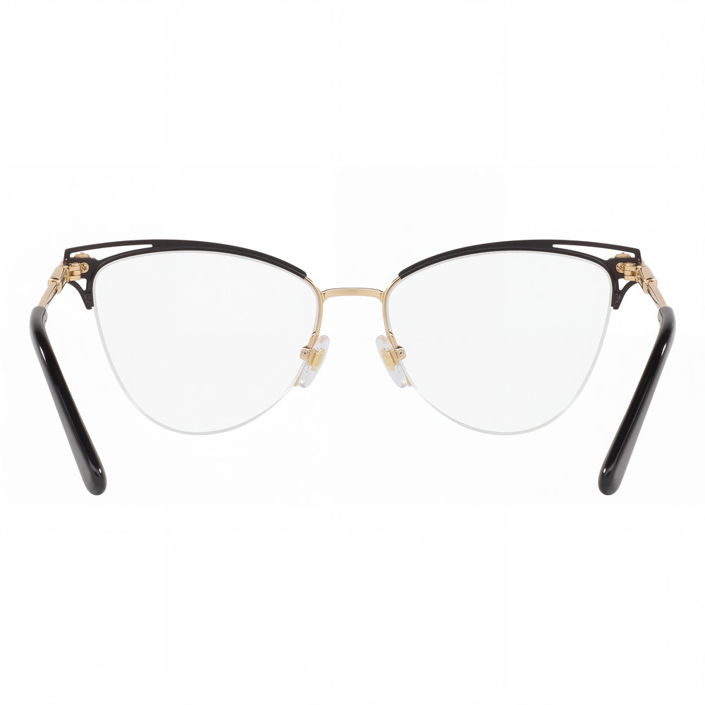 Versace Ve 1280 Cat Eye Eyeglasses Women — side view, Gold Metal temples