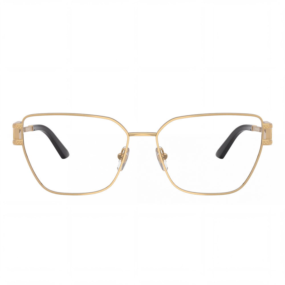 Versace Ve 1301 Rectangle Eyeglasses for Women — front view, Stainless Steel