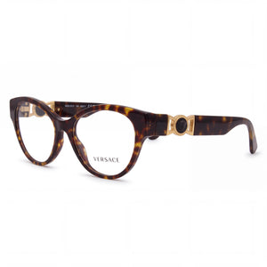 Versace Ve 3313f Havana Cat Eye Eyeglasses for Men, Acetate frame