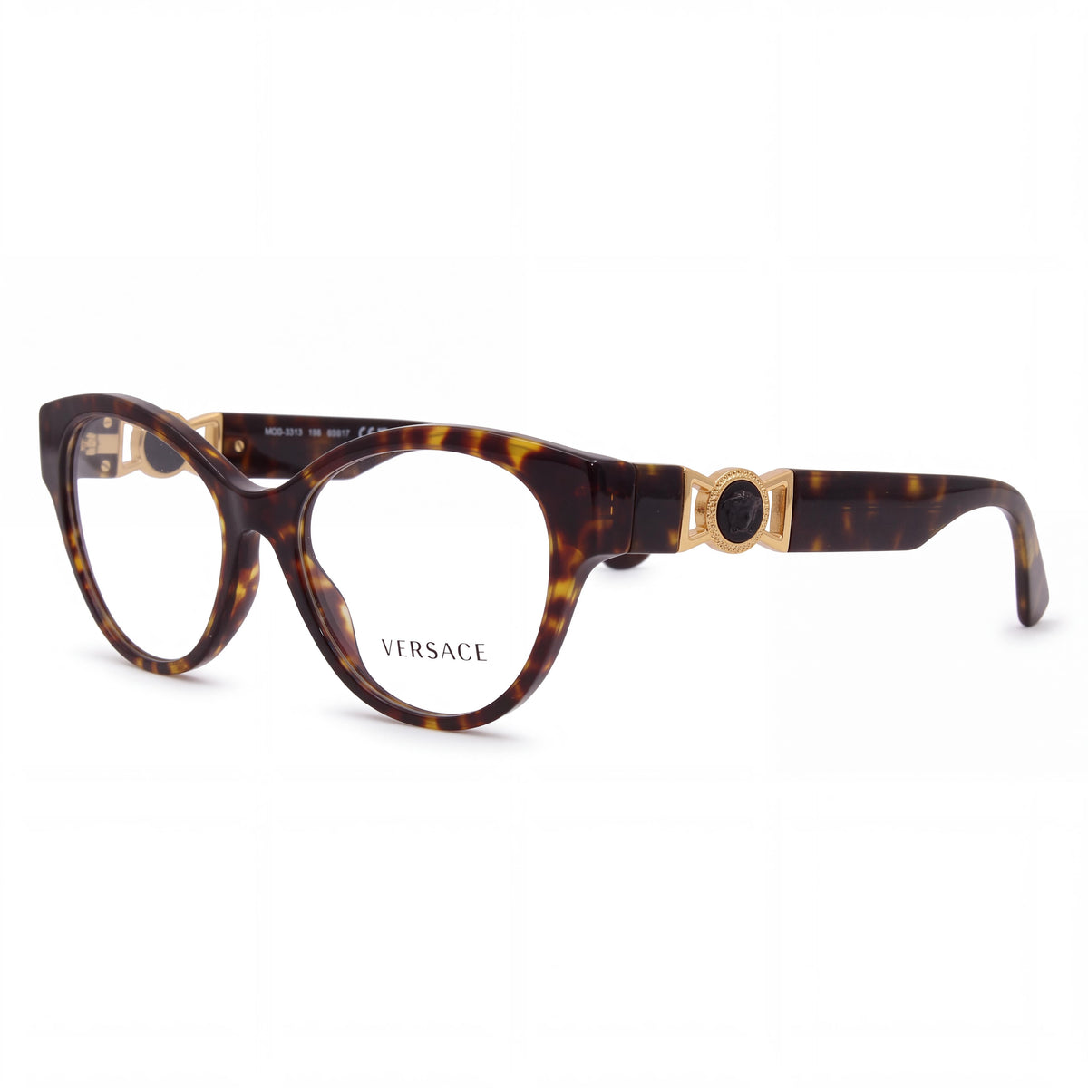 Gafas de ver Versace VE 3313F Havana Cat Eye para hombre, 54 mm, Photo 1