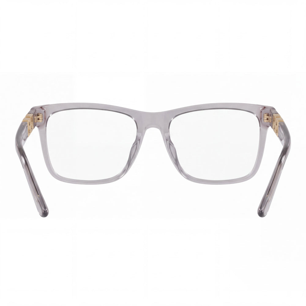 Versace Ve 3319 Rectangle Eyeglasses Men — side view, Gray Acetate temples