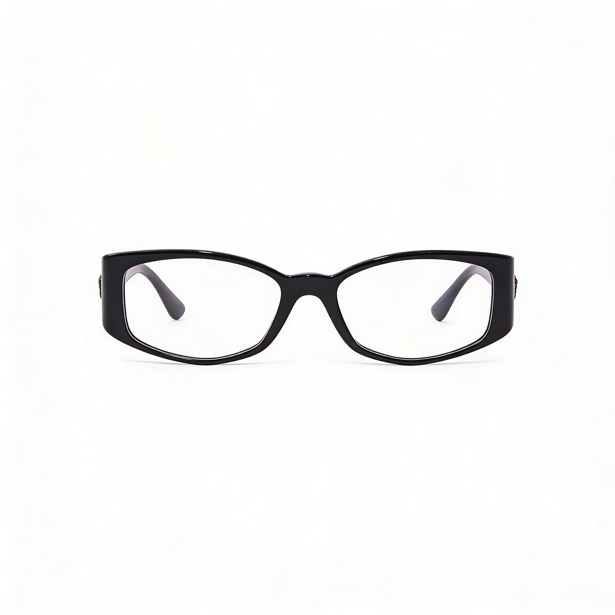 Versace Ve 3343 Black Gold Logo Rectangle Eyeglasses for Women, 54mm, Photo 2
