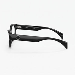 Versace Ve 3361u Cat Eye Eyeglasses Women — side view, Black Acetate temples