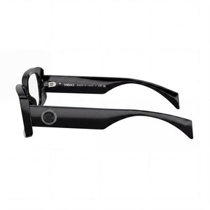 Versace Ve 3362u Rectangle Eyeglasses Women — side view, Black Polycarbonate temples