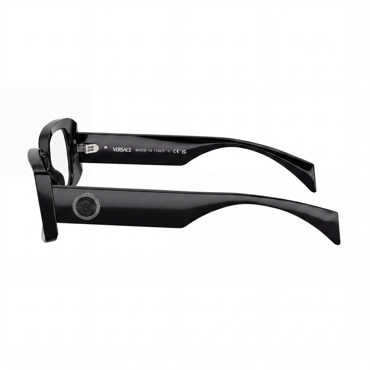 Gafas graduadas Versace VE 3362U rectangulares negras para mujer, 53 mm, Photo 3