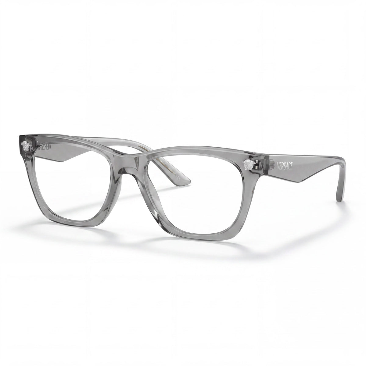 Gafas graduadas Versace VE 3363 U cuadradas, gris transparente para mujer, 50 mm, Photo 1