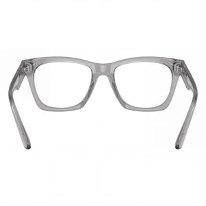 Versace Ve 3363 U Square Eyeglasses Women — side view, Grey Transparent Acetate temples