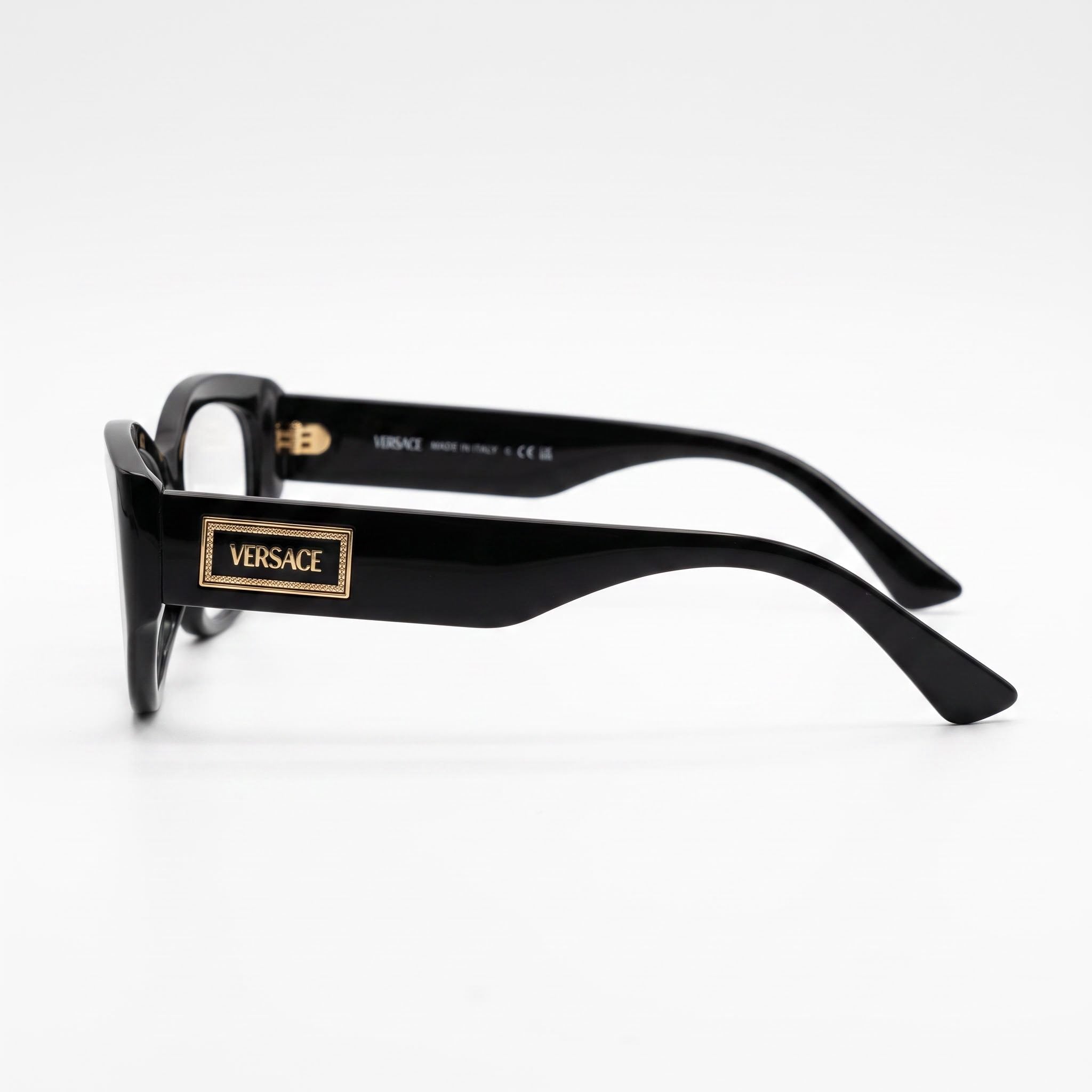Versace VE 3369 Black Oval Eyeglasses for Women, Acetate, Photo 3