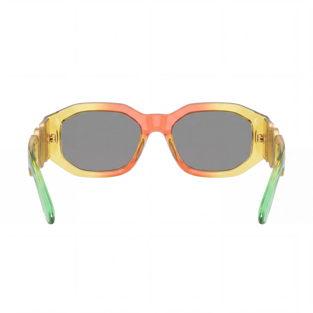 Versace VE 4361 Rectangle Sunglasses Unisex — side view, Non-Polarized Gradient Yellow lens