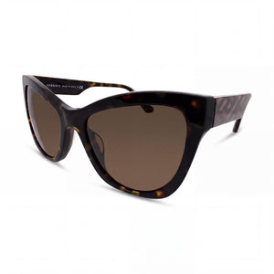 Versace VE 4417U 535973 Havana Cat Eye Sunglasses for Women, Brown lens