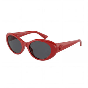 Versace VE 4455U Red Cat Eye Sunglasses Unisex, Dark Grey lens
