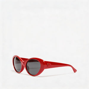 Versace VE 4455U Cat Eye Sunglasses Unisex — side view, Non-Polarized Dark Grey lens