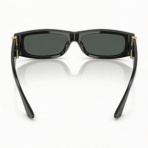 Versace VE 4476 U Rectangle Sunglasses Unisex — side view, Non-Polarized Dark Grey lens