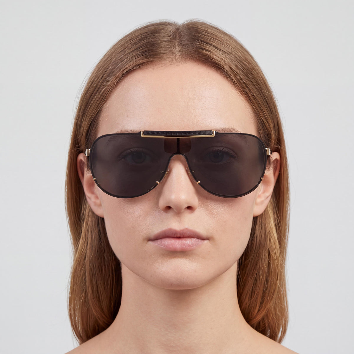 Gafas de sol tipo aviador Versace VE2140 para mujer, color negro, 40 mm, Photo 5