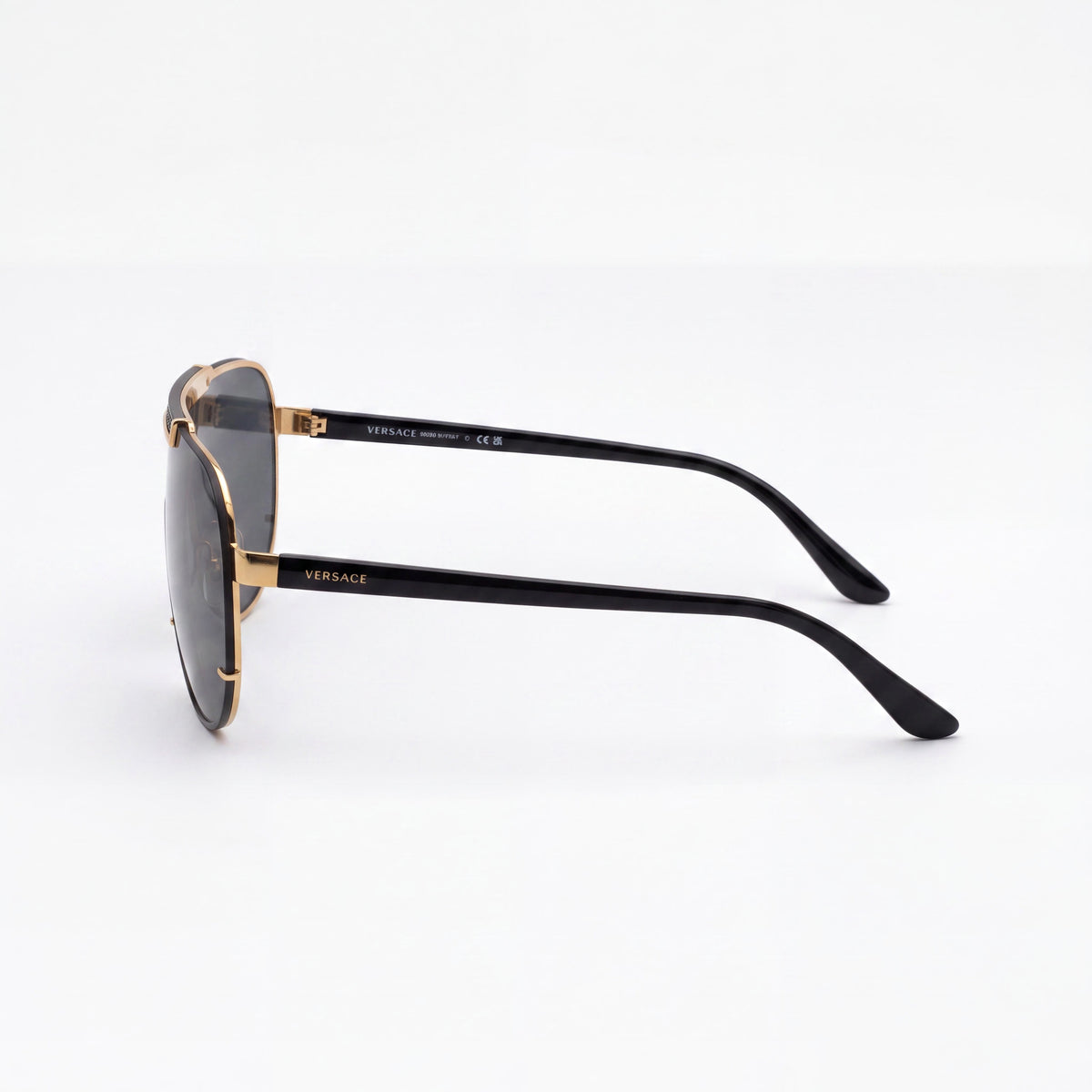Gafas de sol tipo aviador Versace VE2140 para mujer, color negro, 40 mm, Photo 3