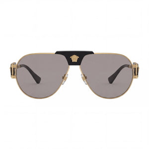 Versace VE2252 Aviator Sunglasses Unisex — front view, Metal frame
