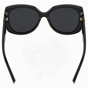 Versace VE4387 Butterfly Sunglasses Women — side view, Non-Polarized Black lens