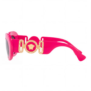 Versace VE4426BU Oval Sunglasses Unisex — front view, Plastic frame