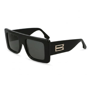 Victoria Beckham Black Rectangle Sunglasses for Women, Black lens