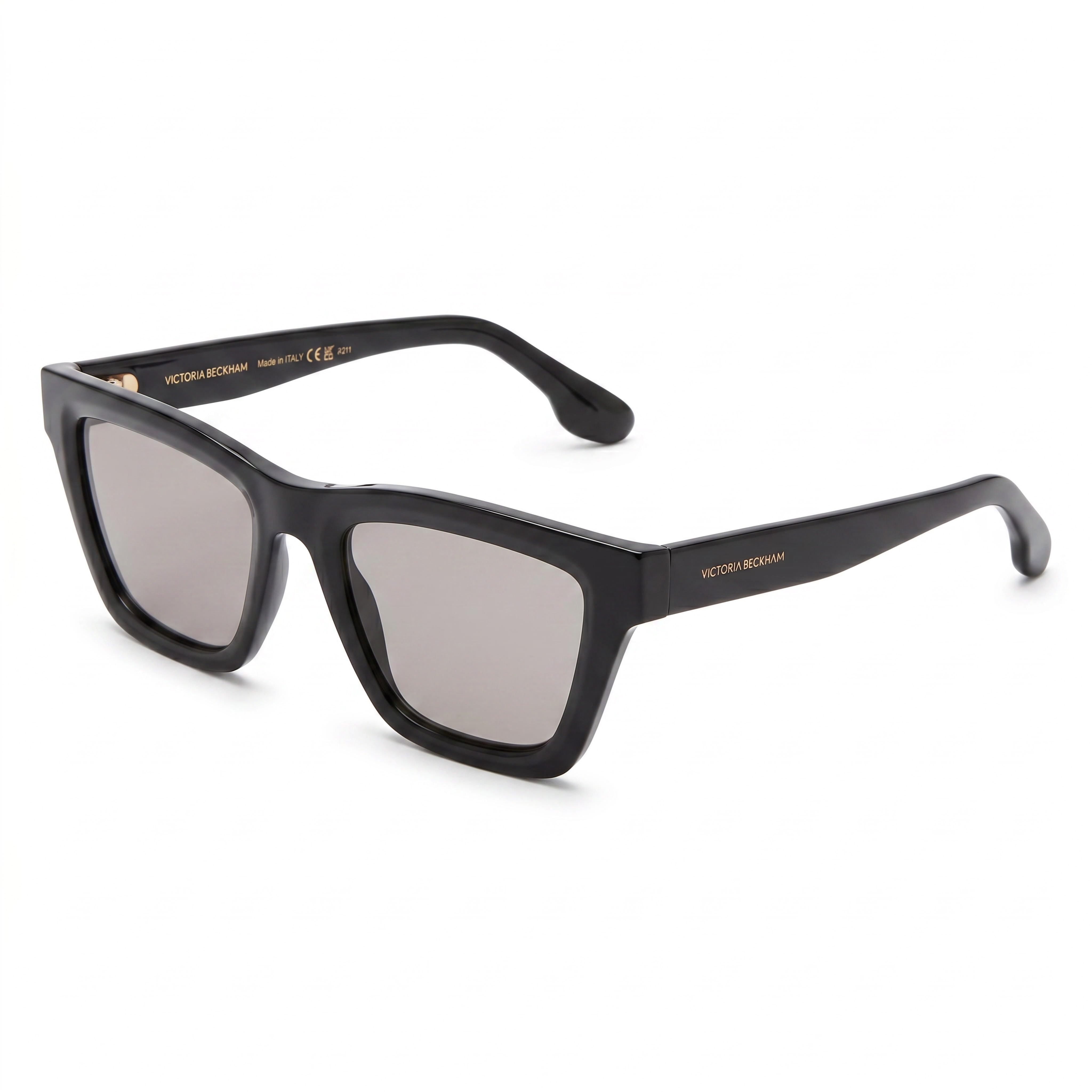Gafas de sol rectangulares clásicas negras Victoria Beckham unisex, 52 mm, Photo 1