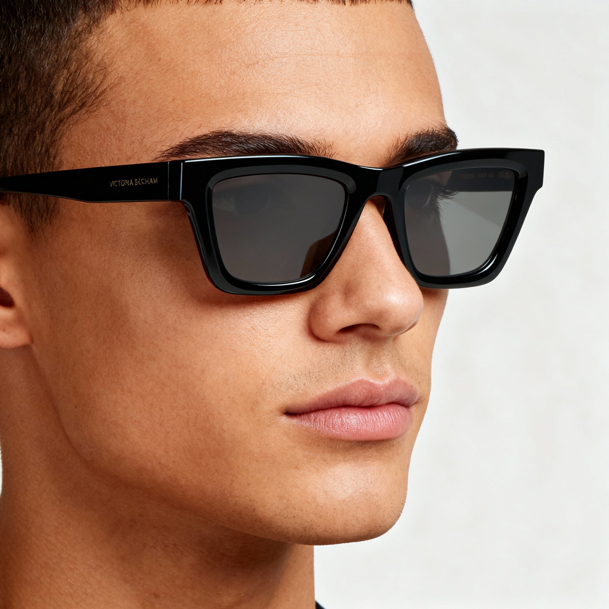 Gafas de sol rectangulares clásicas negras Victoria Beckham unisex, 52 mm, Photo 3