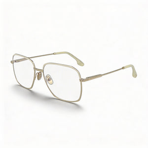 Victoria Beckham VB2108 Gold Rectangle Eyeglasses Unisex, Acetate frame