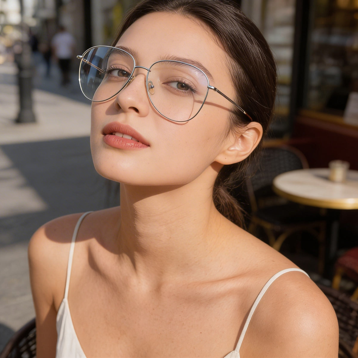 Gafas graduadas unisex Victoria Beckham VB2116 aviador plateadas, 57 mm, Photo 3
