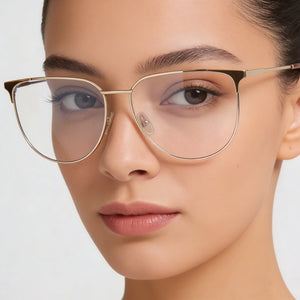Victoria Beckham VB2121 46032 Cat Eye Eyeglasses for Women — interior view, Polycarbonate demo lenses