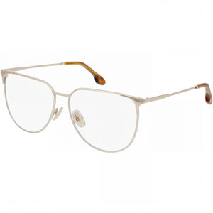 Victoria Beckham Vb2121 Gold Rectangle Eyeglasses Unisex, Metal frame