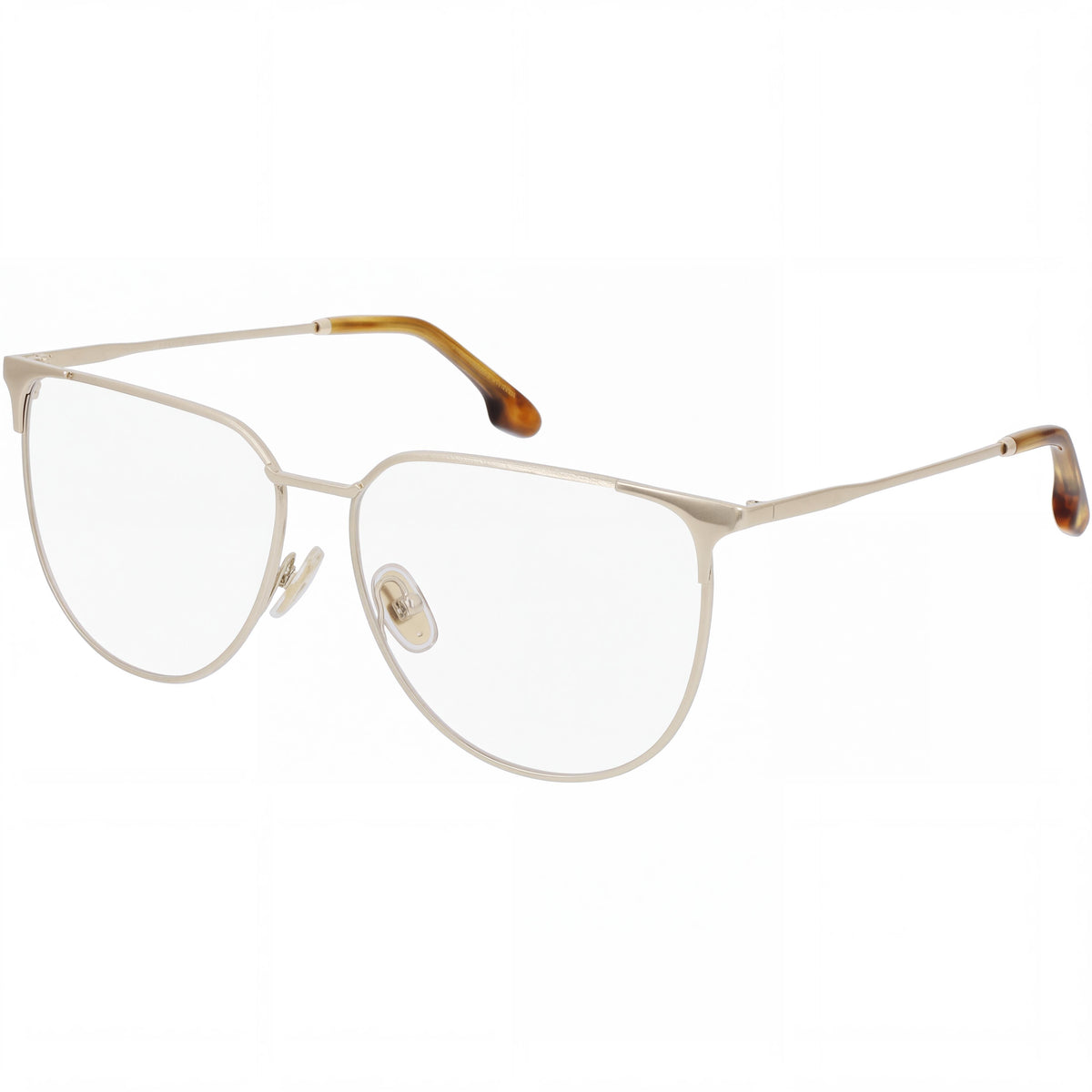 Victoria Beckham Vb2121 Gold Rectangle Eyeglasses Unisex, 55mm, Photo 1
