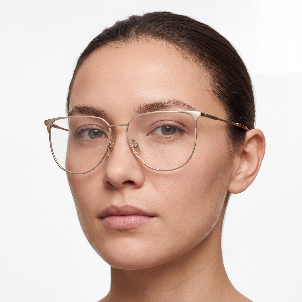 Victoria Beckham Vb2121 Gold Rectangle Eyeglasses Unisex, 55mm, Photo 4
