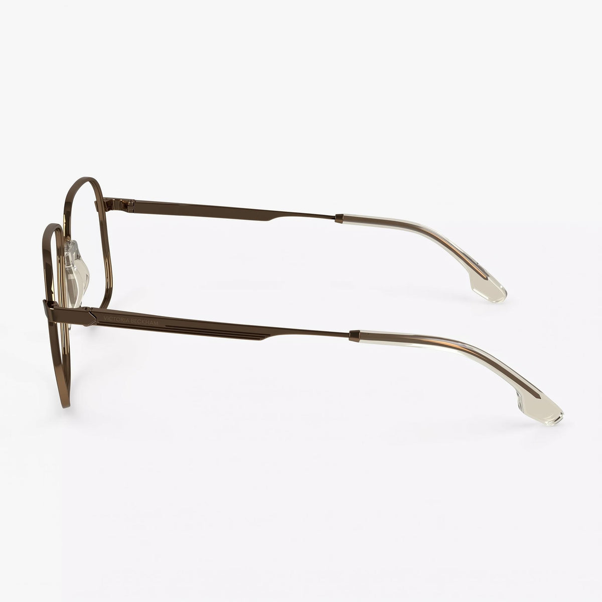 Gafas de sol unisex Victoria Beckham Modern VB2134 con montura de metal oro ámbar y lentes oro ámbar de 56 mm, Photo 3