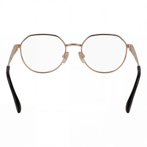 Victoria Beckham Vb2135 Round Eyeglasses Women — side view, Gold temples