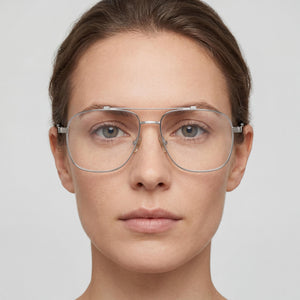 Victoria Beckham Vb2138 Aviator Eyeglasses for Women — interior view, Clear demo lenses