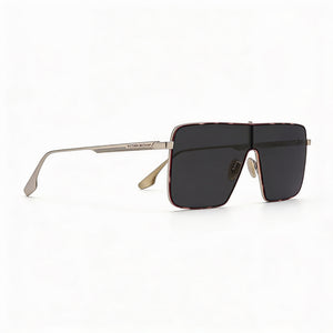 Victoria Beckham VB238S Aviator Sunglasses Unisex — side view, Non-Polarized Gold/Smoke lens