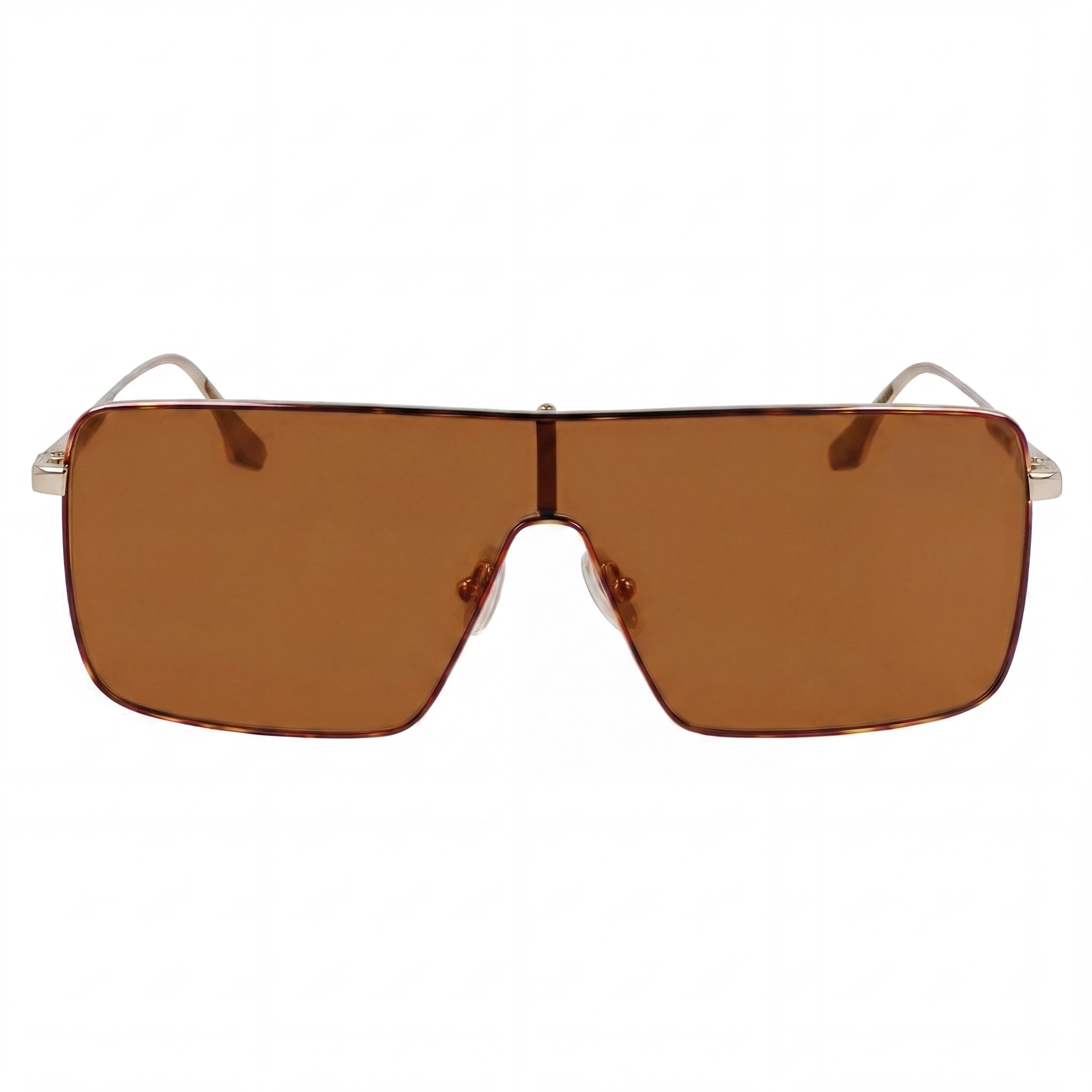 Gafas de sol Victoria Beckham VB238S unisex con protección metálica, lentes de policarbonato no polarizadas, color caramelo dorado, 58 mm, Photo 2