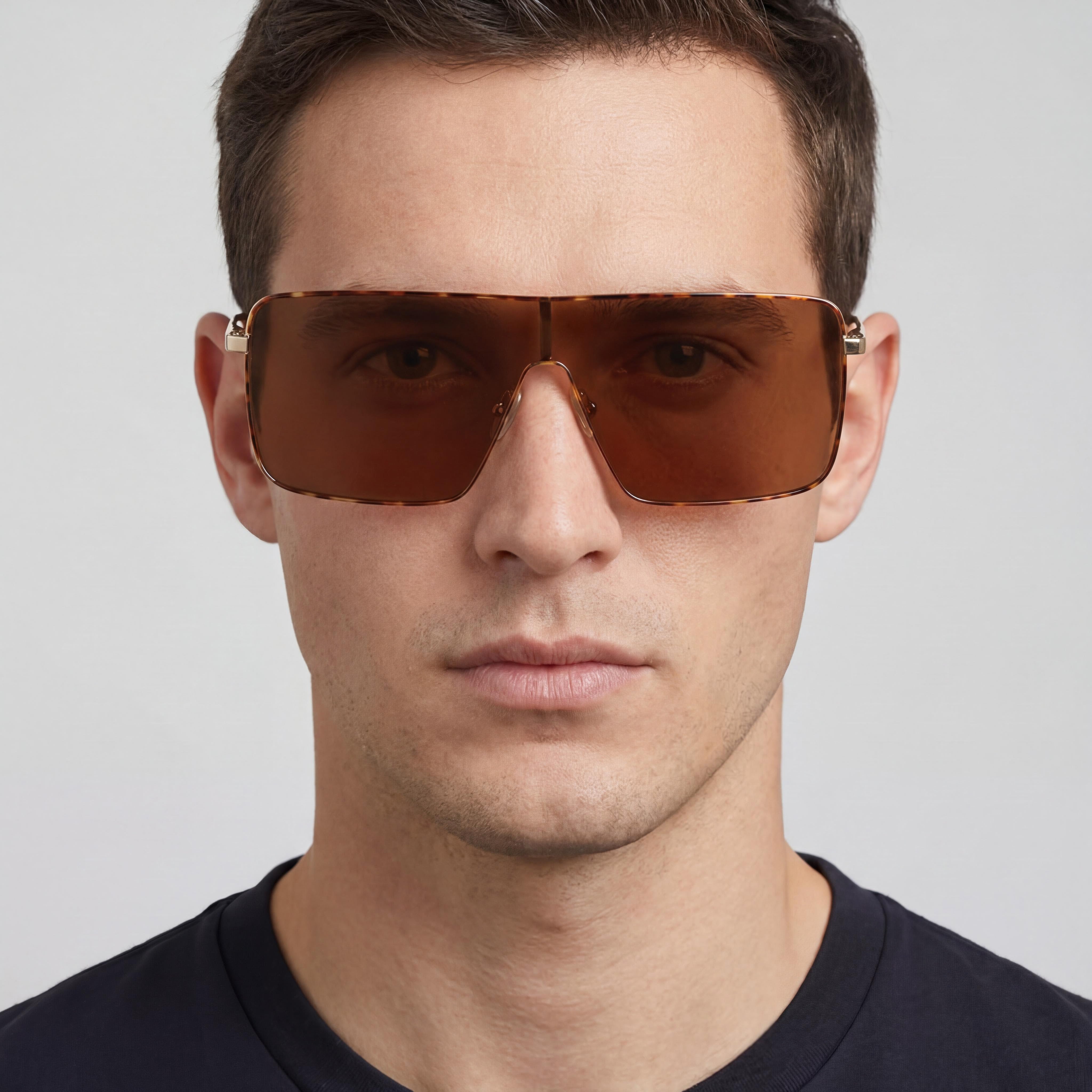 Gafas de sol Victoria Beckham VB238S unisex con protección metálica, lentes de policarbonato no polarizadas, color caramelo dorado, 58 mm, Photo 5