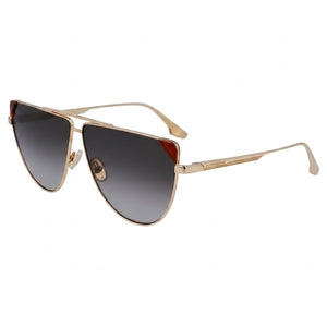 Victoria Beckham Vb239s Gold Cat Eye Sunglasses Unisex, Blonde Havana lens