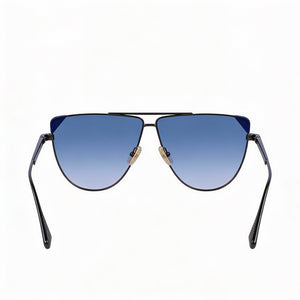 Victoria Beckham VB239S Cat Eye Sunglasses Women — side view, Non-Polarized Striped Blue lens