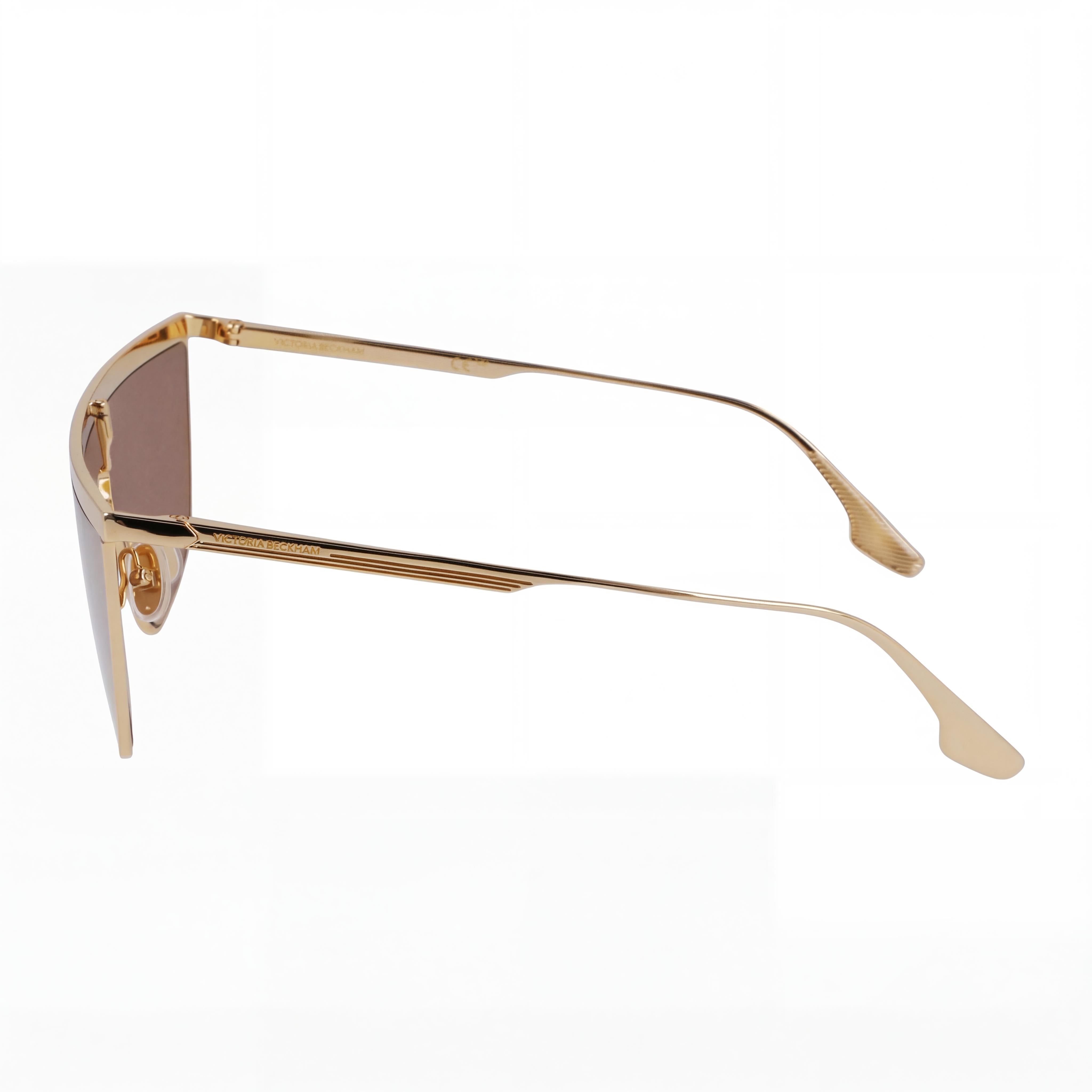Victoria Beckham Vb245s Gold Mirror Shield Sunglasses for Women, 59mm, Photo 3