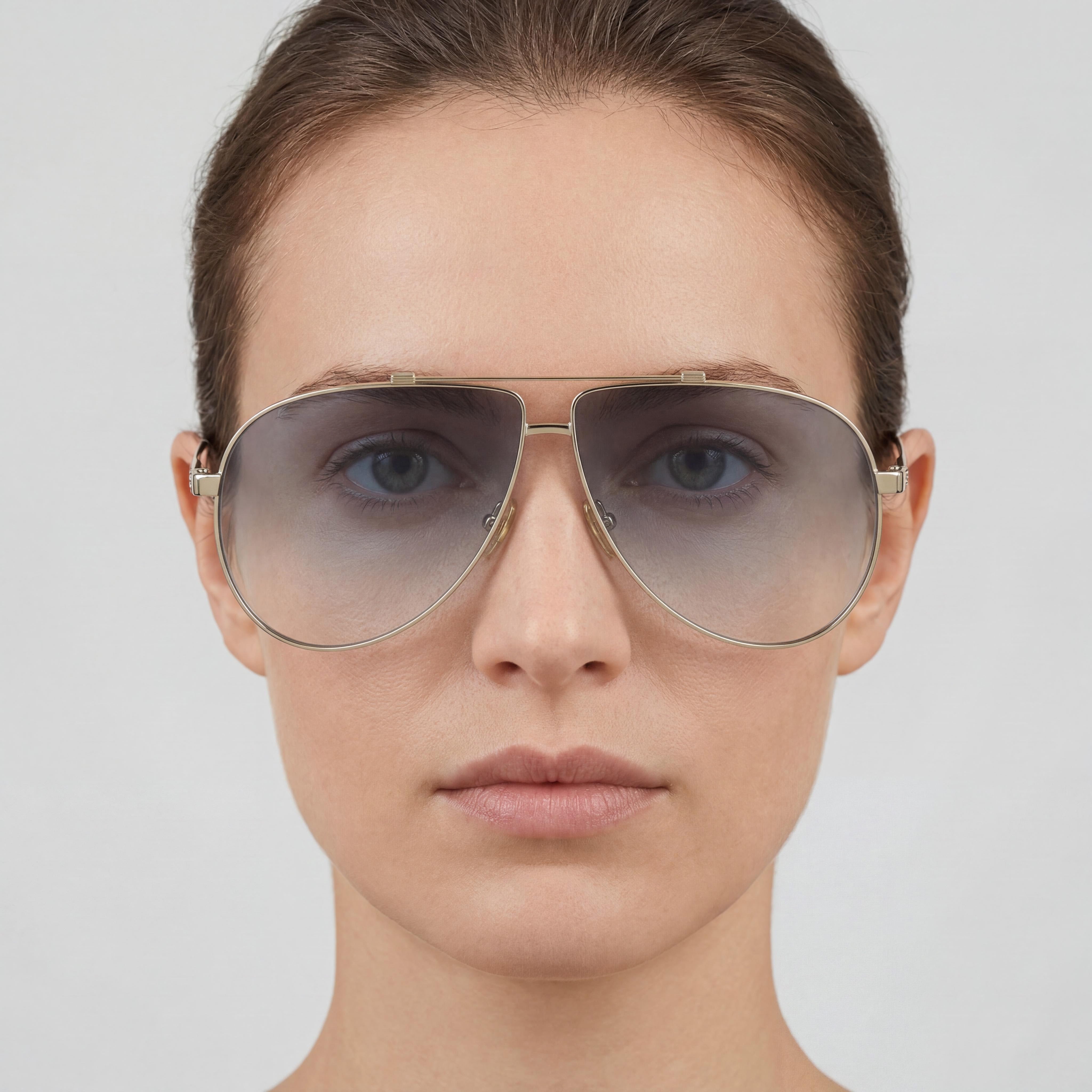 Gafas de sol de aviador plateadas Victoria Beckham Vb248s para mujer, 63 mm, Photo 4