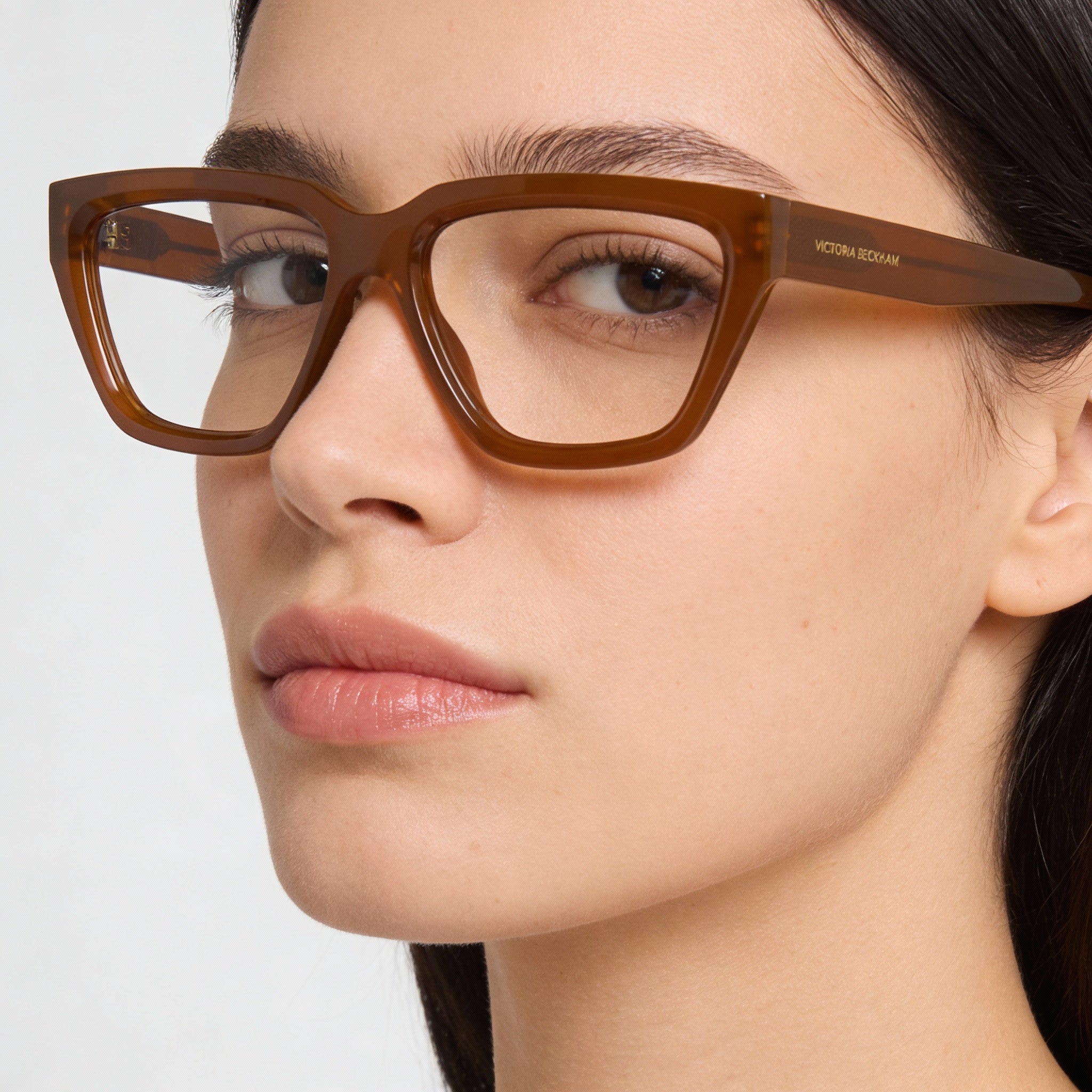 Gafas de sol rectangulares Victoria Beckham VB2658 color caramelo para mujer, Photo 3