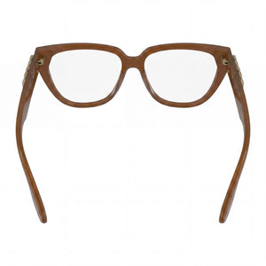 Victoria Beckham VB2661 Cat Eye Eyeglasses Women — side view, Pink Acetate temples