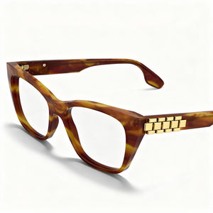 Victoria Beckham VB2662 Havana Square Eyeglasses for Women, Acetate frame