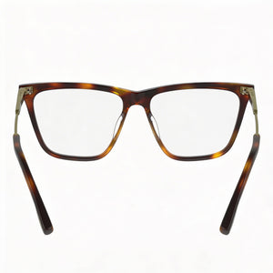 Victoria Beckham VB2663 Rectangle Eyeglasses Women — side view, Havana Acetate temples