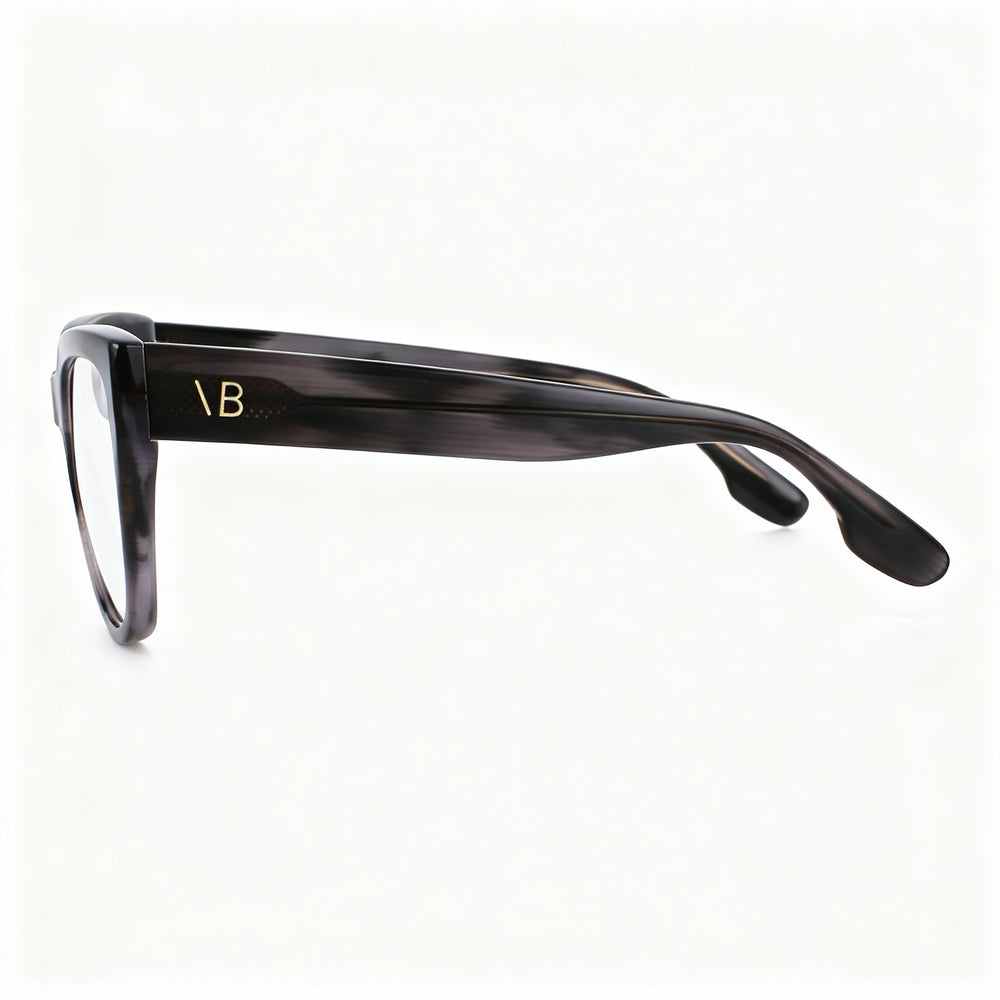Victoria Beckham Vb2674 Rectangle Eyeglasses Women — side view, Black Acetate temples