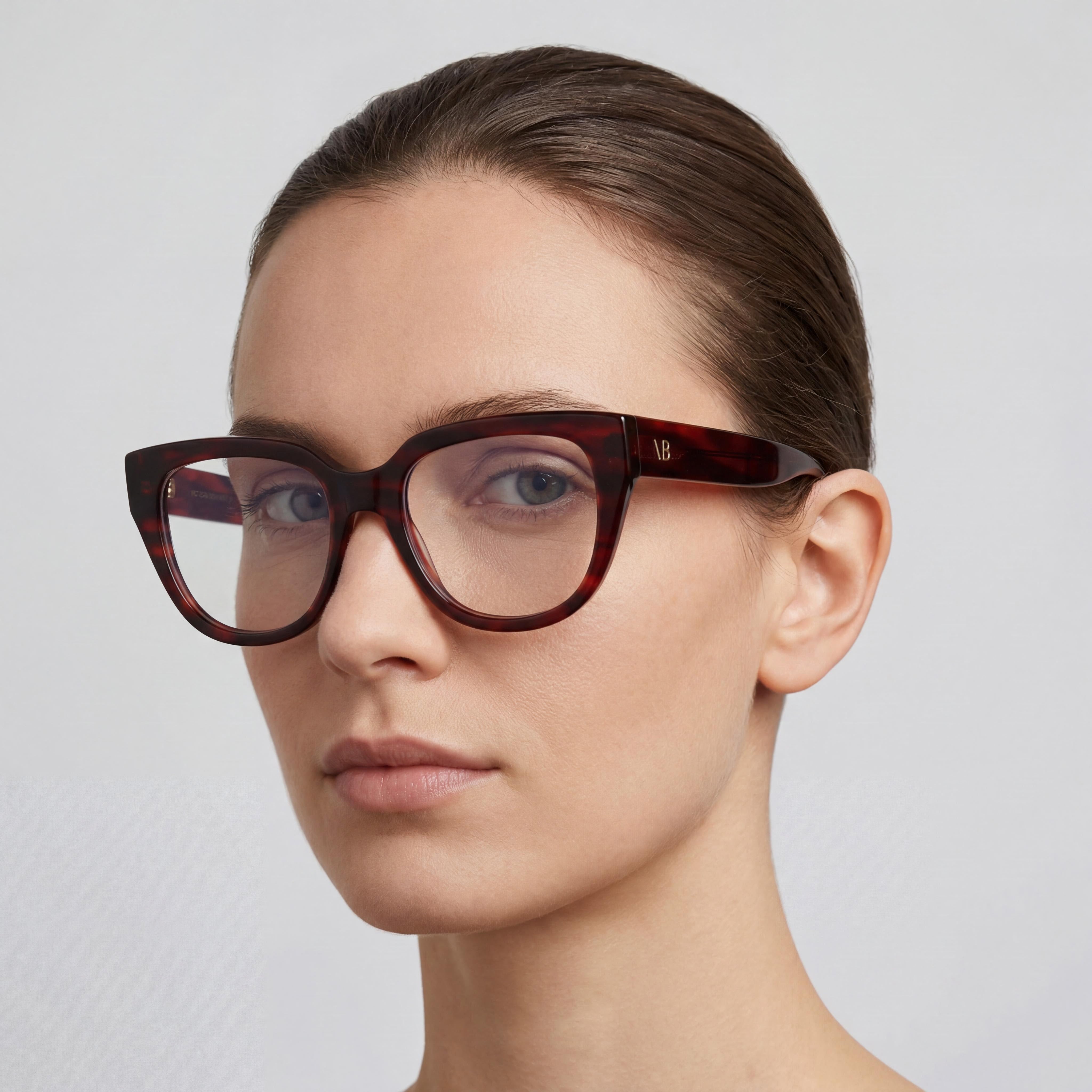 Gafas de sol rectangulares a rayas rojas Victoria Beckham Vb2674 para mujer, Photo 4