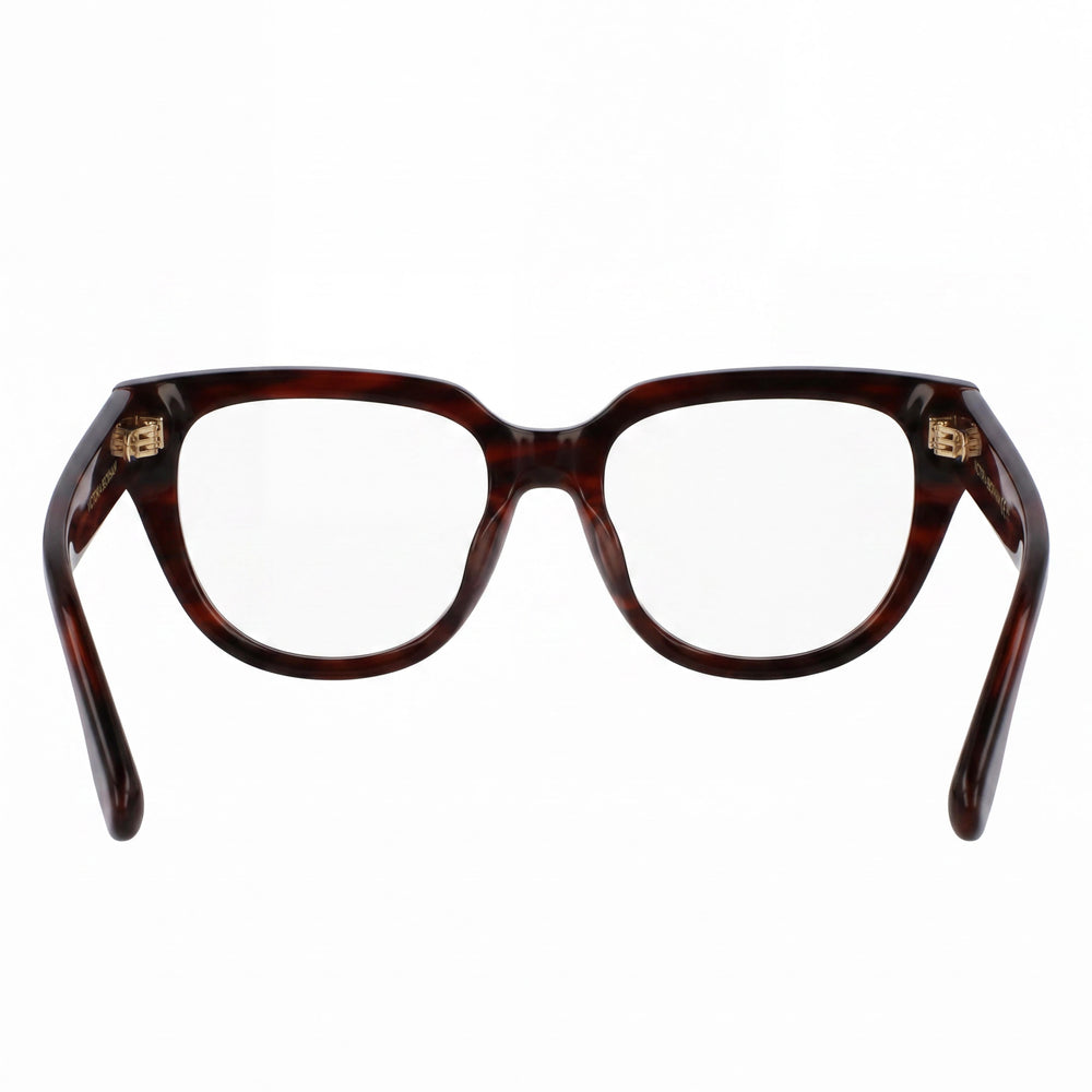 Victoria Beckham Vb2674 Rectangle Eyeglasses Women — side view, Havana Acetate temples