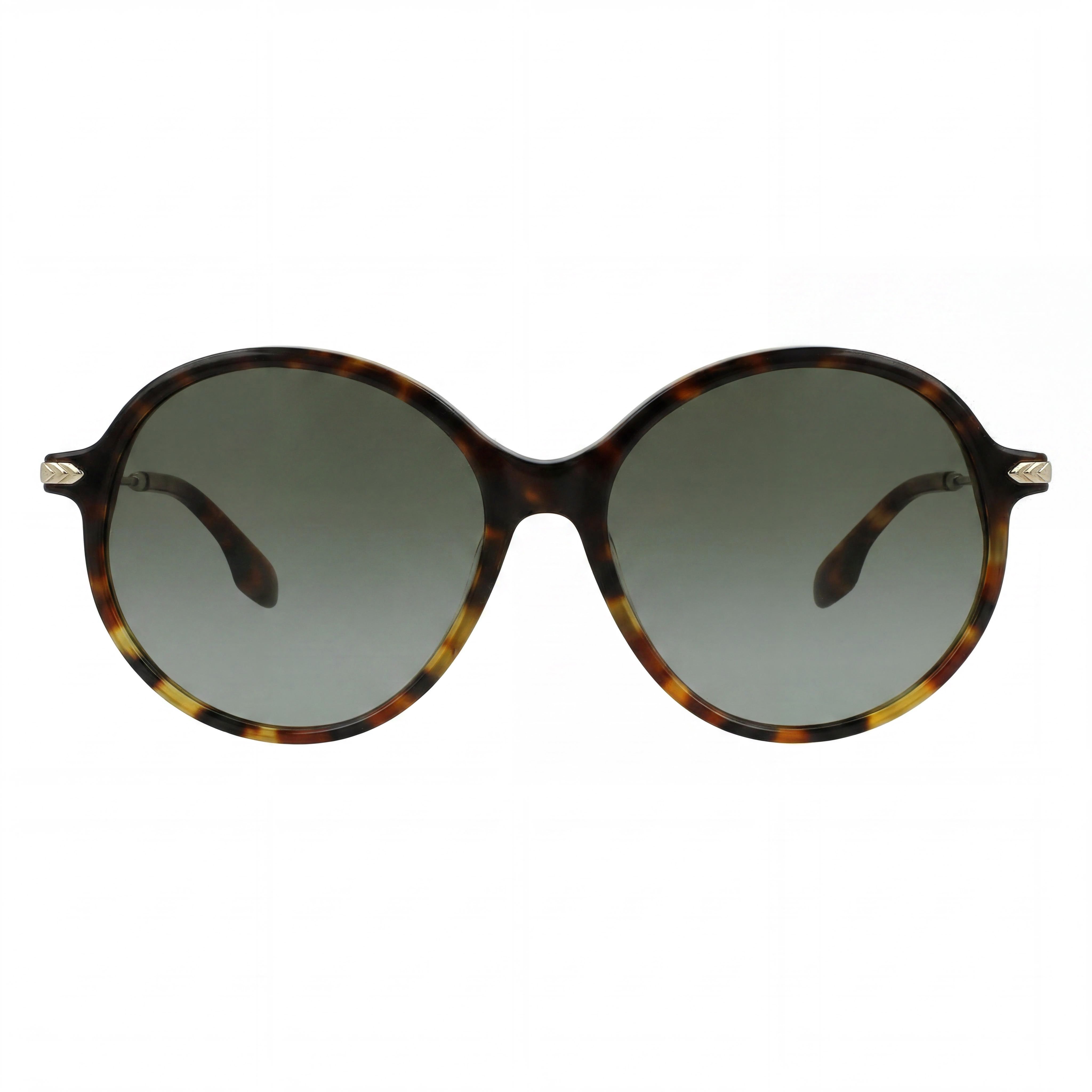 Victoria Beckham VB632S Dark Havana Round Sunglasses Unisex, 58mm, Photo 2