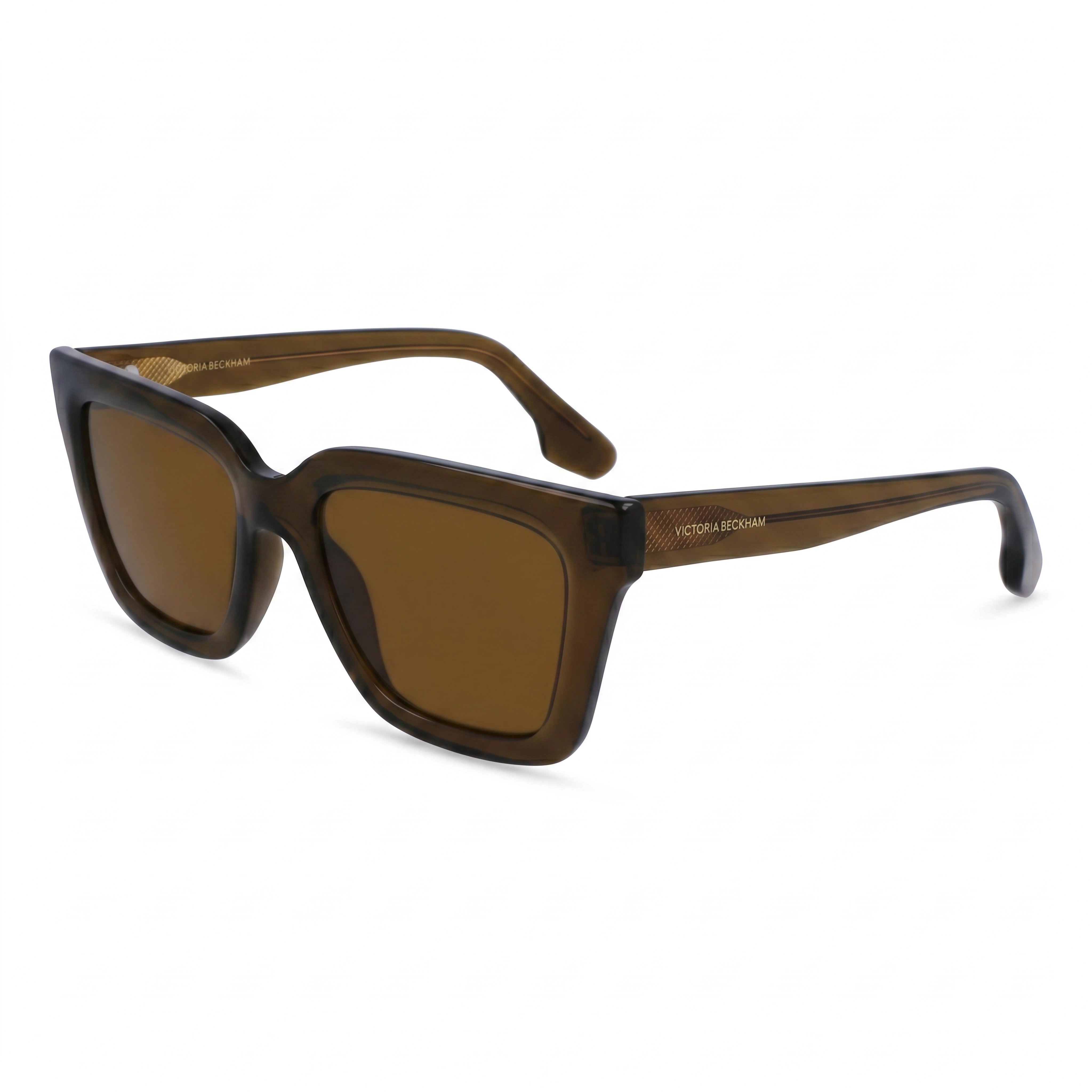 Victoria Beckham VB644S Khaki Square Sunglasses for Women, 53mm, Photo 1